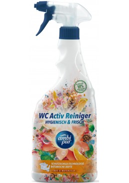 Универсальное средство для чистки туалета и ванной комнаты Ambi Pur WC Botanical Fragrances Цитрус и водная лилия, 750 мл